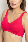 Zivame Double Layered Non Wired 3/4th Coverage Sag Lift Bra - Rose Red — thumbnail 3
