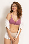 Zivame Padded Non Wired 3/4th Coverage T-Shirt Bra - Grape Nectar — thumbnail 4