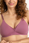 Zivame Padded Non Wired 3/4th Coverage T-Shirt Bra - Grape Nectar — thumbnail 5