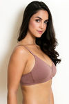 Zivame Padded Non Wired 3/4th Coverage T-Shirt Bra - Nutmeg — thumbnail 2