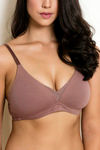Zivame Padded Non Wired 3/4th Coverage T-Shirt Bra - Nutmeg — thumbnail 5