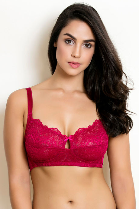 Zivame True Curv Double Layered Non Wired 3/4th Coverage Sag Lift Bra - Cerise — image 7