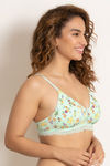 Zivame Sweet Caroline Padded Non Wired 3/4th Coverage T-Shirt Bra - Brook Green Floral — thumbnail 2