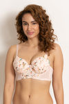 Zivame Sweet Caroline Padded Wired 3/4th Coverage T-Shirt Bra - Blush Bride Floral — thumbnail 1