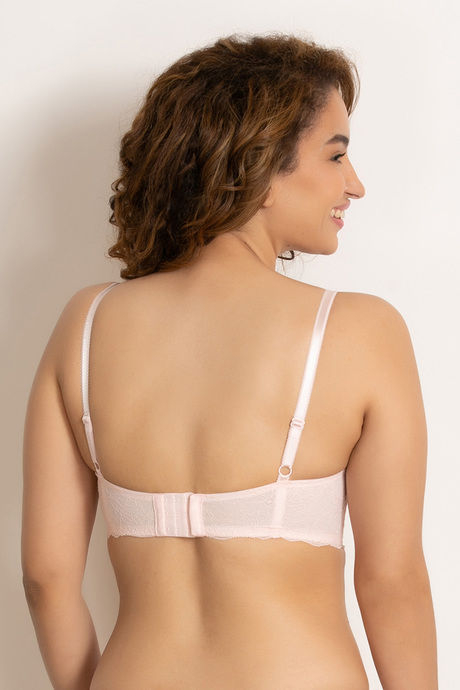Zivame Sweet Caroline Padded Wired 3/4th Coverage T-Shirt Bra - Blush Bride Floral — image 3