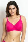 Zivame Double Layered Non Wired Full Coverage T-Shirt Bra - Pink Yarrow — thumbnail 6
