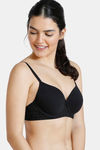 Zivame Beautiful Basics Padded Wired 3/4th Coverage T-Shirt Bra - Anthracite — thumbnail 2