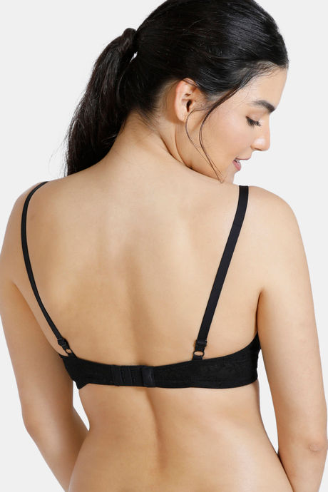 Zivame Beautiful Basics Padded Wired 3/4th Coverage T-Shirt Bra - Anthracite — image 3
