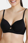 Zivame Beautiful Basics Padded Wired 3/4th Coverage T-Shirt Bra - Anthracite — thumbnail 4
