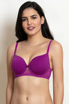 Zivame Beautiful Basics Padded Wired 3/4th Coverage T-Shirt Bra - Hollyhock — thumbnail 6