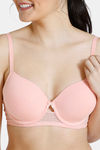 Zivame Beautiful Basics Padded Wired 3/4th Coverage T-Shirt Bra - Peach Pearl — thumbnail 4