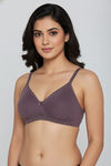 Zivame Beautiful Basics Double Layered Non Wired 3/4th Coverage T-Shirt Bra - Flint — thumbnail 3