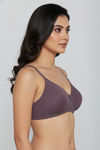 Zivame Beautiful Basics Double Layered Non Wired 3/4th Coverage T-Shirt Bra - Flint — thumbnail 4