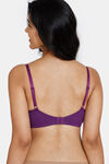 Zivame Beautiful Basics Double Layered Non Wired 3/4th Coverage T-Shirt Bra - Imperial Purple — thumbnail 3