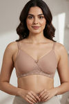 Zivame Beautiful Basics Double Layered Non Wired 3/4Th Coverage T-Shirt Bra - Skin — thumbnail 1