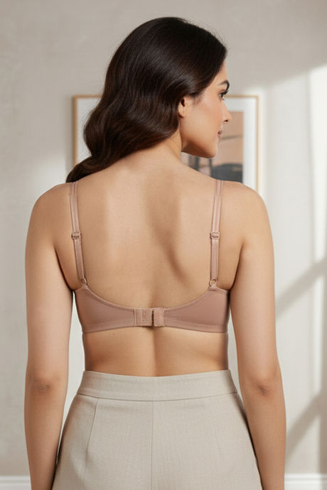 Zivame Beautiful Basics Double Layered Non Wired 3/4Th Coverage T-Shirt Bra - Skin — image 3