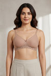 Zivame Beautiful Basics Double Layered Non Wired 3/4Th Coverage T-Shirt Bra - Skin — thumbnail 4