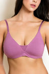 Zivame Beautiful Basics Padded Non Wired 3/4th Coverage T-Shirt Bra - Grape Nectar — thumbnail 5