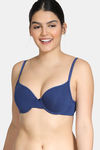 Zivame Summer Love Push-Up Wired Medium Coverage T-Shirt Bra - Blue Depth — thumbnail 1