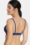 Zivame Summer Love Push-Up Wired Medium Coverage T-Shirt Bra - Blue Depth — thumbnail 2