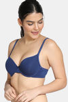 Zivame Summer Love Push-Up Wired Medium Coverage T-Shirt Bra - Blue Depth — thumbnail 3
