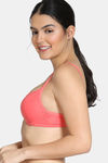 Zivame Summer Love Push-Up Wired Medium Coverage T-Shirt Bra - Georgia Peach — thumbnail 3