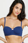 Zivame Summer Love Padded Wired 3/4th Coverage Strapless Bra - Blue Depth — thumbnail 2