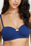 Zivame Summer Love Padded Wired 3/4th Coverage Strapless Bra - Blue Depth — thumbnail 5