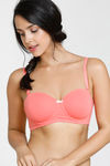 Zivame Summer Love Padded Wired 3/4th Coverage Strapless Bra - Georgia Peach — thumbnail 2