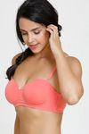 Zivame Summer Love Padded Wired 3/4th Coverage Strapless Bra - Georgia Peach — thumbnail 3