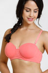 Zivame Summer Love Padded Wired 3/4th Coverage Strapless Bra - Georgia Peach — thumbnail 5