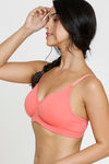 Zivame Summer Love Padded Non Wired 3/4th Coverage T-Shirt Bra - Georgia Peach — thumbnail 2