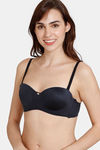 Zivame Marshmallow Padded Wired Low Demi Coverage Strapless - Black — thumbnail 4