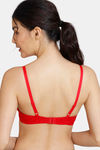 Zivame Padded Non Wired 3/4Th Coverage T-Shirt Bra - Chinese Red2 — thumbnail 3