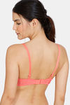Zivame Padded Non Wired 3/4th Coverage T-Shirt Bra - Georgia Peach — thumbnail 3
