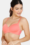 Zivame Padded Non Wired 3/4th Coverage T-Shirt Bra - Georgia Peach — thumbnail 4