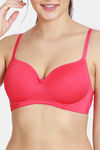Zivame Padded Non Wired 3/4Th Coverage T-Shirt Bra - Raspberry — thumbnail 5