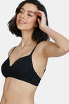 Zivame Padded Non Wired 3/4th Coverage T-Shirt Bra - Anthracite — thumbnail 4