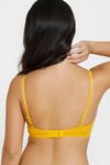 Zivame Vintage Lace Padded Wired 3/4th Coverage Lace Bra - Golden Yellow — thumbnail 3