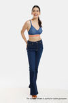 Zivame Urban Leisure Double Layered Non Wired Medium Coverage Slip-On Bra - Navy Peony — thumbnail 5