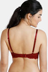 Zivame Beautiful Basics Double Layered Non Wired 3/4th Coverage T-Shirt Bra - Merlot — thumbnail 3