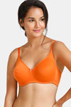 Zivame Urban Leisure Double Layered Non Wired Full Coverage T-Shirt Bra - Apricot Orange — thumbnail 1