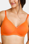 Zivame Urban Leisure Double Layered Non Wired Full Coverage T-Shirt Bra - Apricot Orange — thumbnail 4