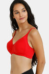 Zivame Urban Leisure Double Layered Non Wired Full Coverage T-Shirt Bra - Barbados Cherry — thumbnail 2
