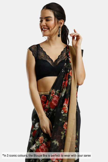 Zivame Padded Non Wired Full Coverage Blouse Bra - Anthracite — image 5