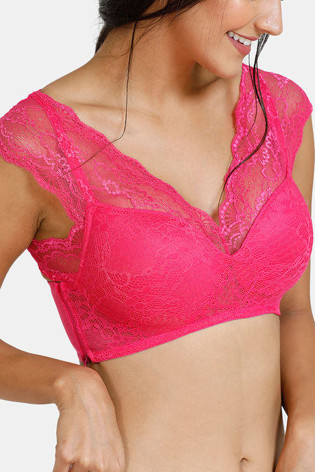 Zivame Padded Non Wired Full Coverage Blouse Bra - Cabaret — image 4