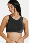 Zivame Padded Wired Full Coverage Blouse Bra - Anthracite — thumbnail 1