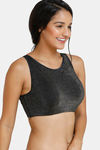 Zivame Padded Wired Full Coverage Blouse Bra - Anthracite — thumbnail 3