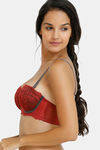 Zivame Sensual Stir Padded Wired 3/4th Coverage Strapless Bra - Merlot — thumbnail 2