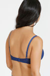 Zivame Beautiful Basics Padded Non Wired 3/4th Coverage Bra - Blue Depth — thumbnail 3